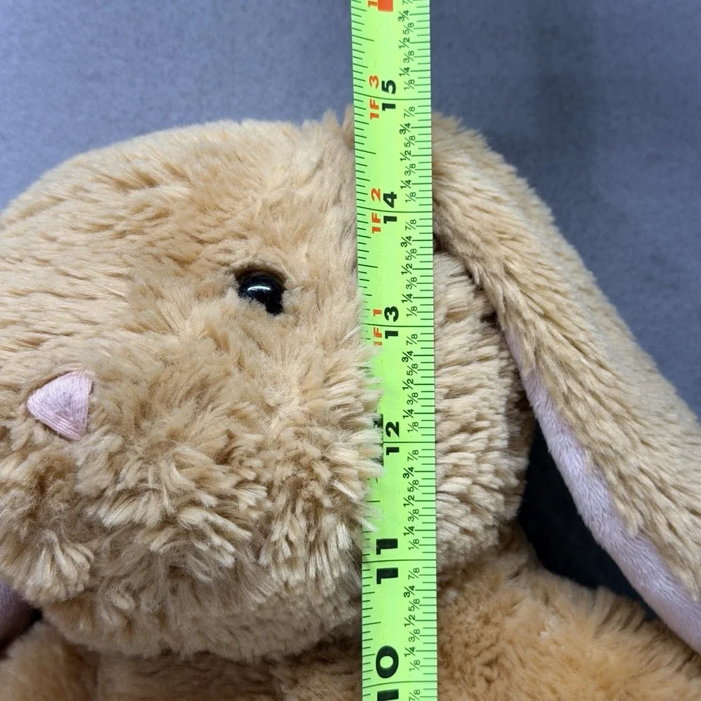 Build-A-Bear‎ Bunny Plush Tan Pink Paw Soft Stuffed Animal BAB Rabbit Toy